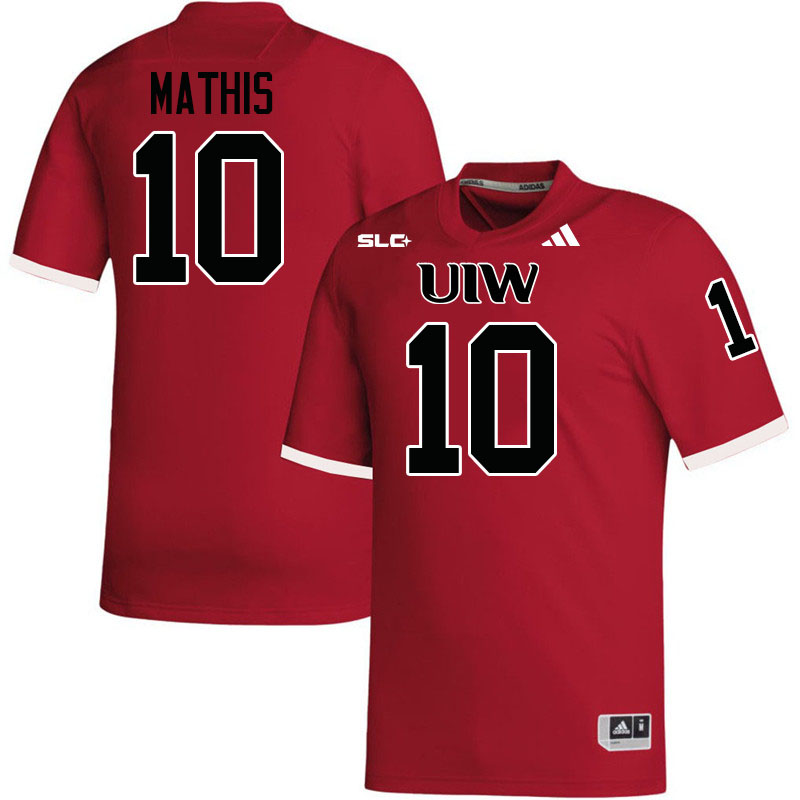 Incarnate Word Cardinals #10 John Mathis College Football Jerseys,Uniforms-Red